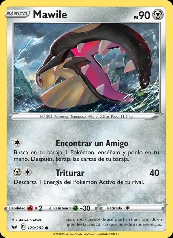Mawile — Espada y Escudo 129 Spanish Pokémon card