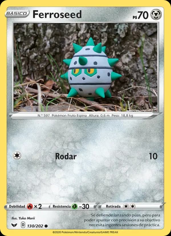 Ferroseed — Espada y Escudo 130 Spanish Pokémon card