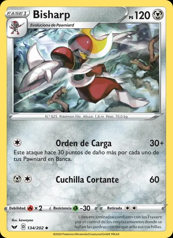 Bisharp — Espada y Escudo 134 Spanish Pokémon card