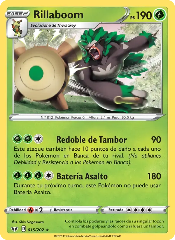 Rillaboom — Espada y Escudo 15 Spanish Pokémon card