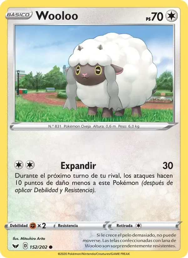 Wooloo — Espada y Escudo 152 Spanish Pokémon card