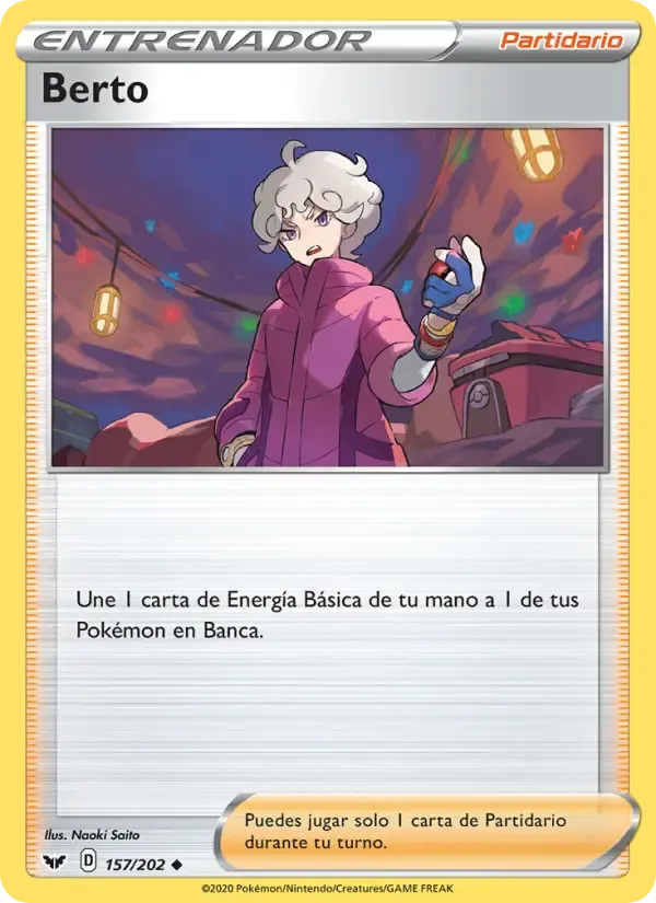 Berto — Espada y Escudo 157 Spanish Pokémon card