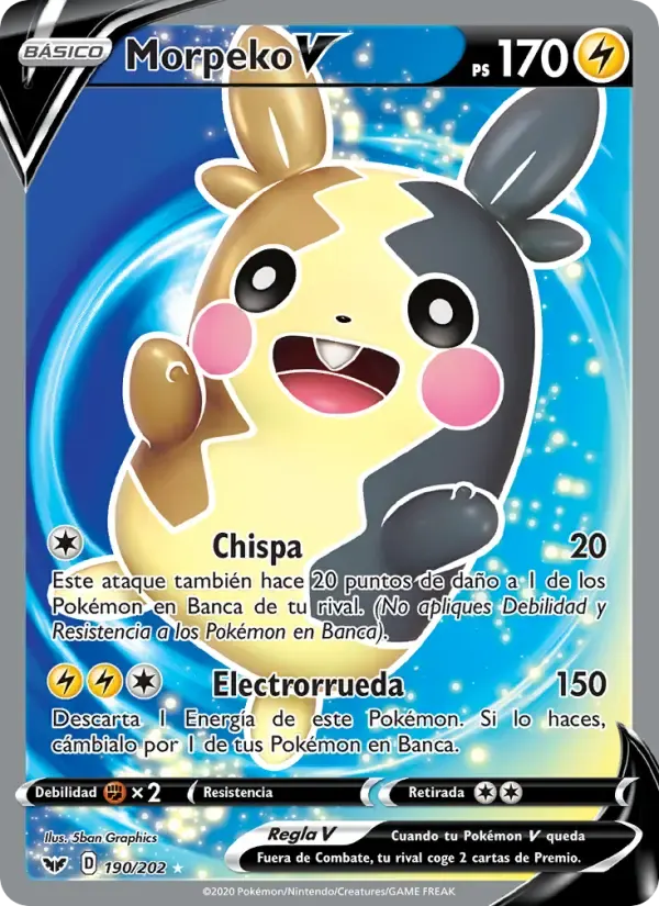 Morpeko V — Espada y Escudo 190 Spanish Pokémon card