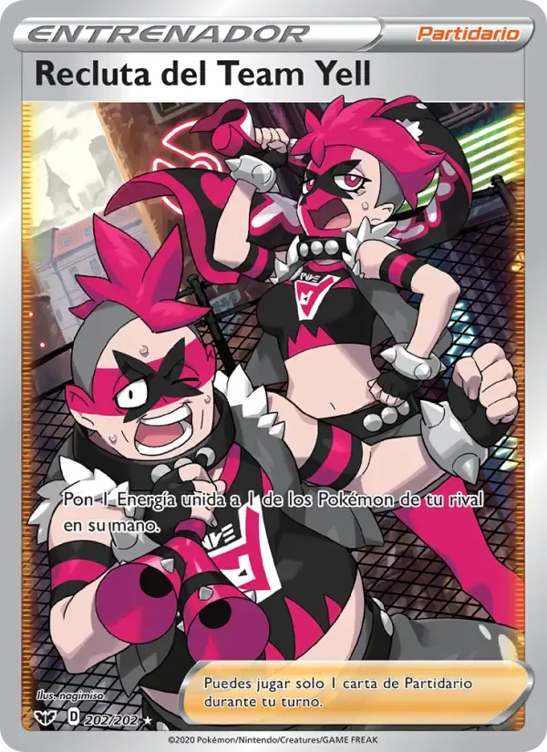 Recluta del Team Yell — Espada y Escudo 202 Spanish Pokémon card