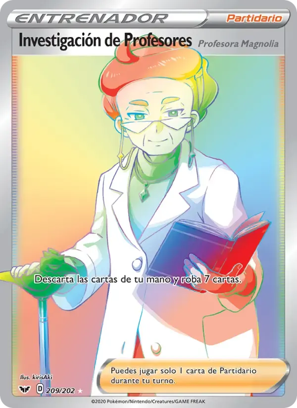 Investigación de Profesores — Espada y Escudo 209 Spanish Pokémon card