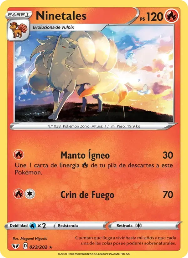 Ninetales — Espada y Escudo 23 Spanish Pokémon card