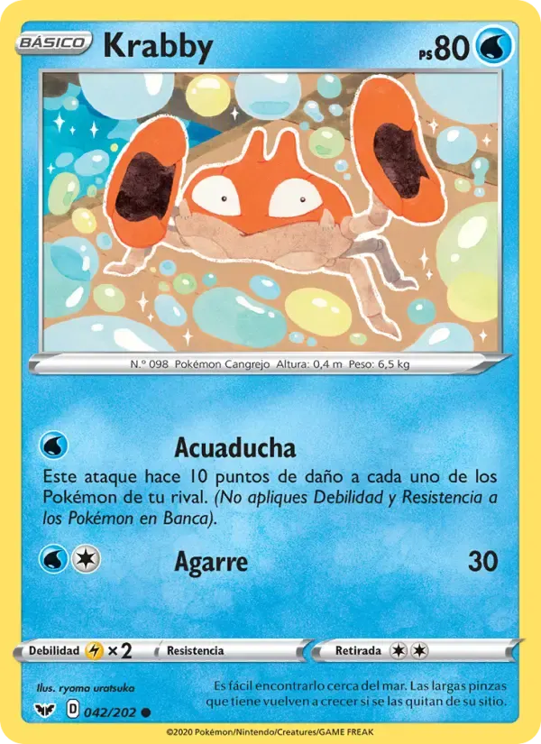 Krabby — Espada y Escudo 42 Spanish Pokémon card