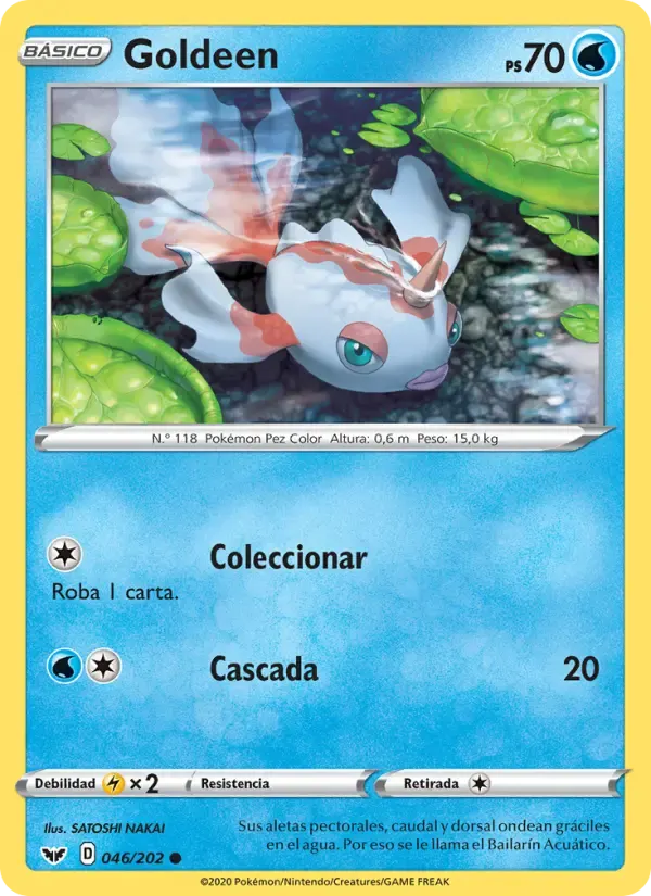 Goldeen — Espada y Escudo 46 Spanish Pokémon card