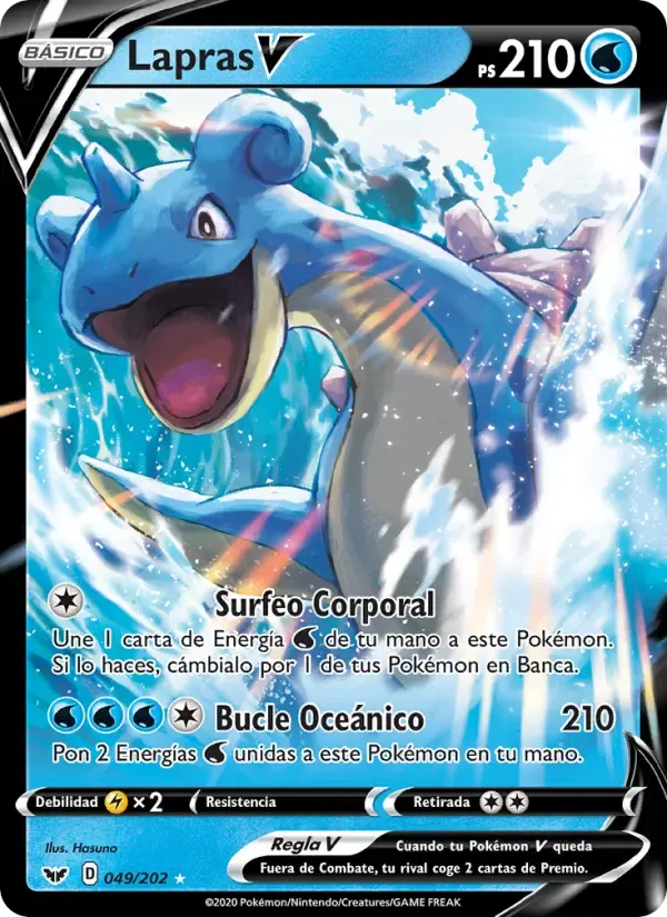 Lapras V — Espada y Escudo 49 Spanish Pokémon card