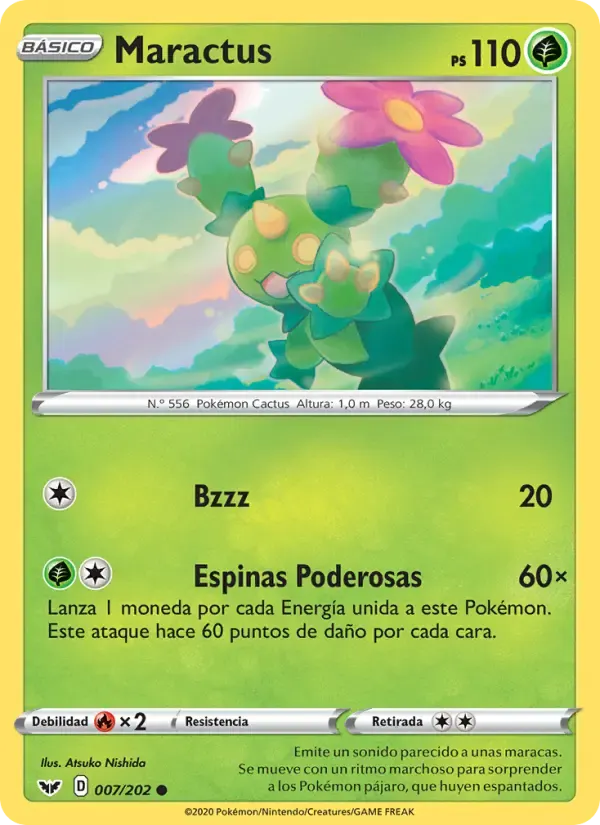 Maractus — Espada y Escudo 7 Spanish Pokémon card