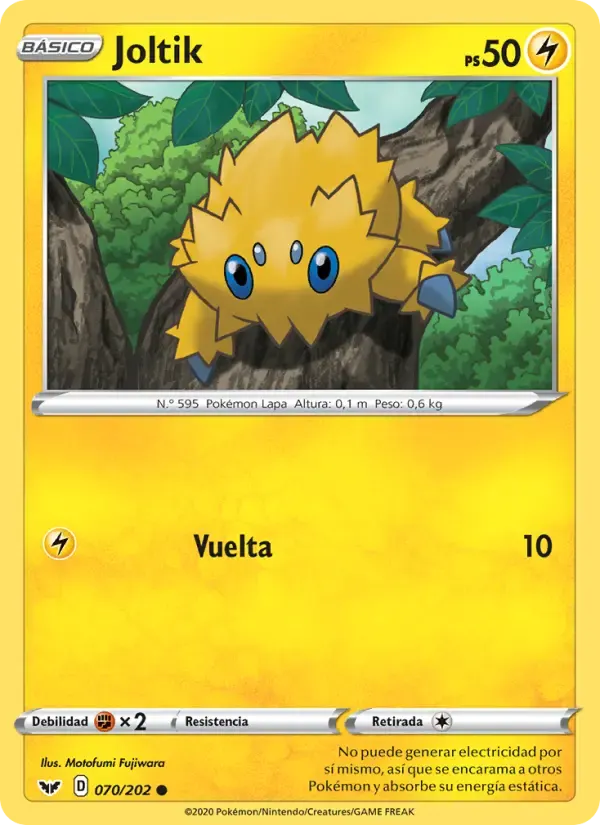 Joltik — Espada y Escudo 70 Spanish Pokémon card