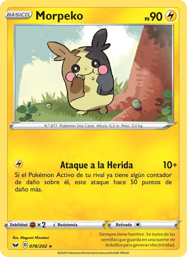 Morpeko — Espada y Escudo 78 Spanish Pokémon card
