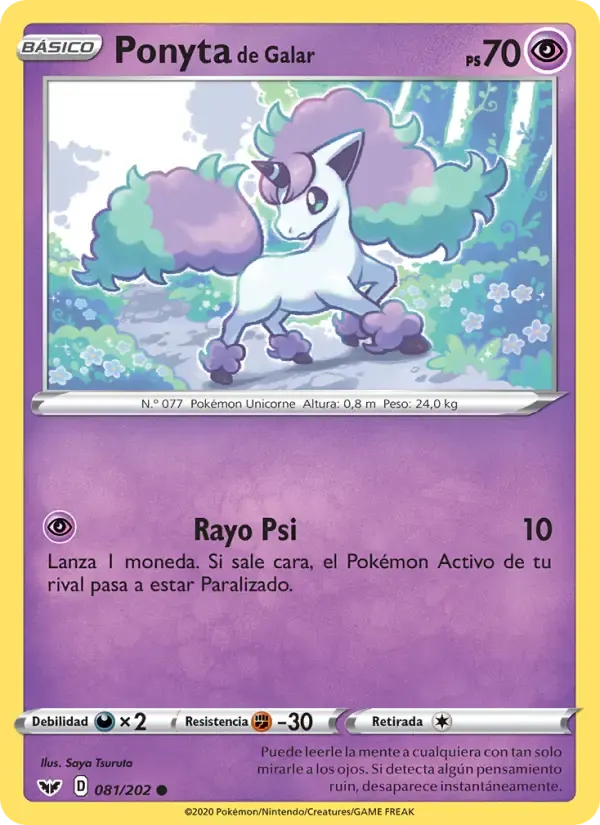 Ponyta de Galar — Espada y Escudo 81 Spanish Pokémon card