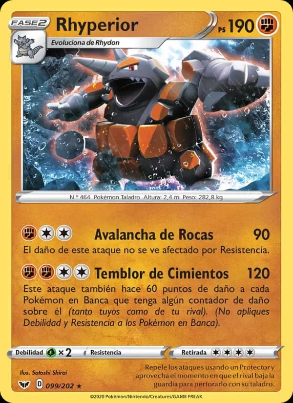 Rhyperior — Espada y Escudo 99 Spanish Pokémon card