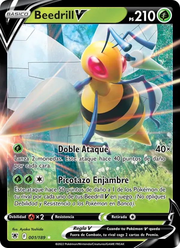 Beedrill V — Resplandor Astral 1 Spanish Pokémon card