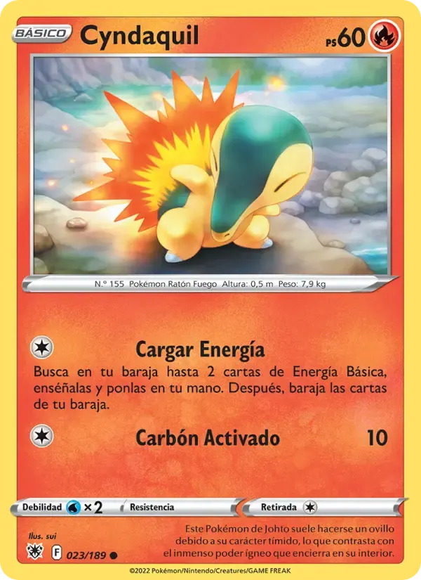 Cyndaquil — Resplandor Astral 23 Spanish Pokémon card