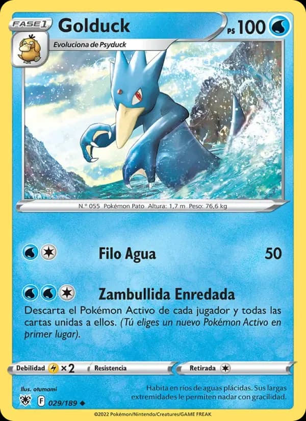 Golduck — Resplandor Astral 29 Spanish Pokémon card