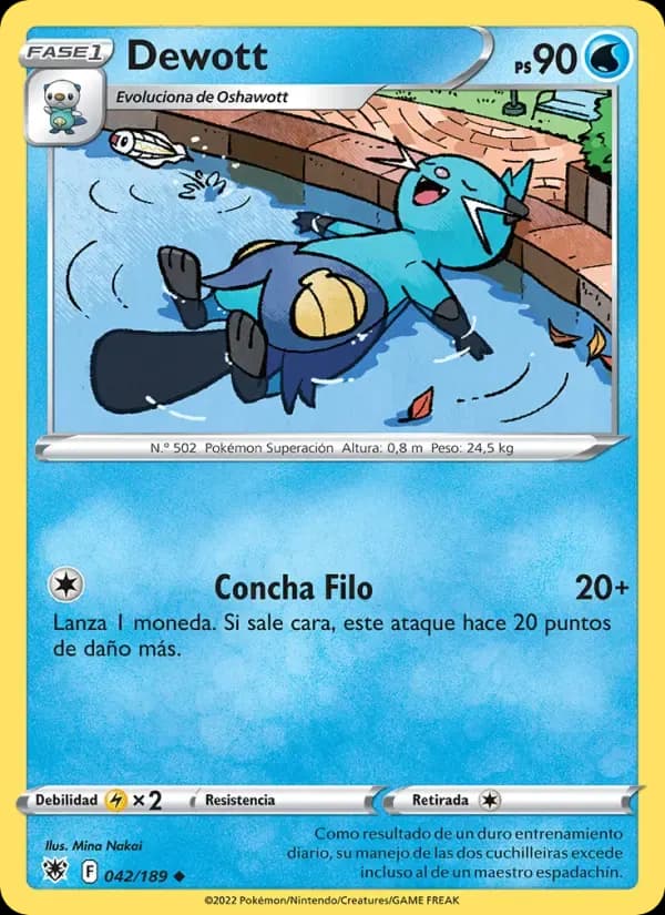 Dewott — Resplandor Astral 42 Spanish Pokémon card