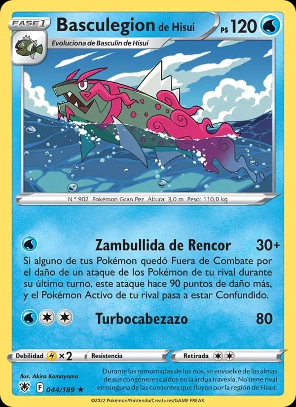 Basculegion de Hisui — Resplandor Astral 44 Spanish Pokémon card