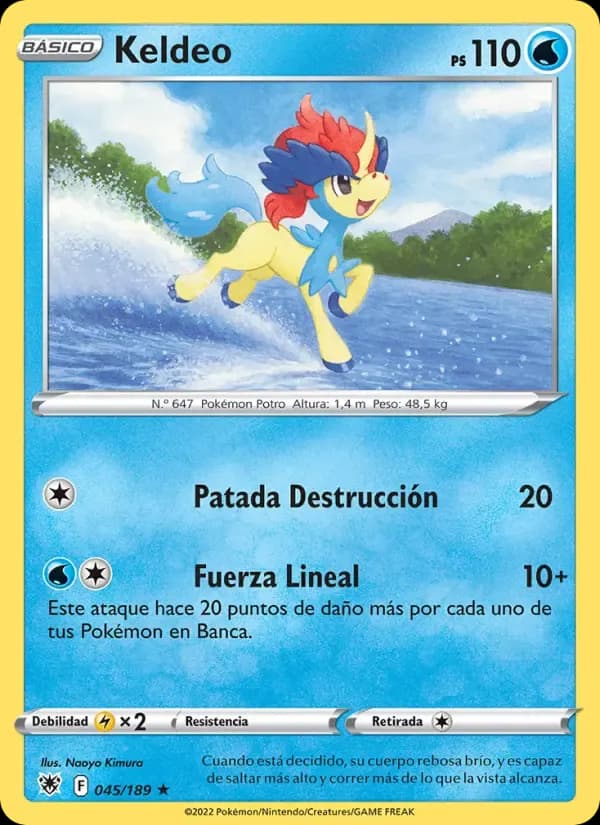 Keldeo — Resplandor Astral 45 Spanish Pokémon card