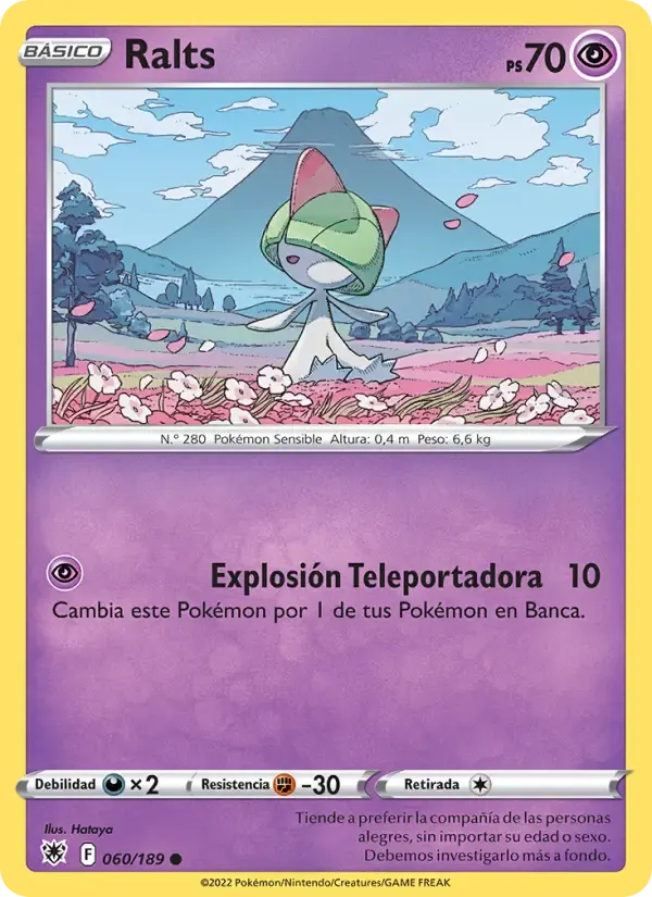 Ralts — Resplandor Astral 60 Spanish Pokémon card