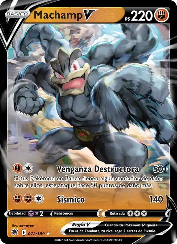 Machamp V — Resplandor Astral 72 Spanish Pokémon card