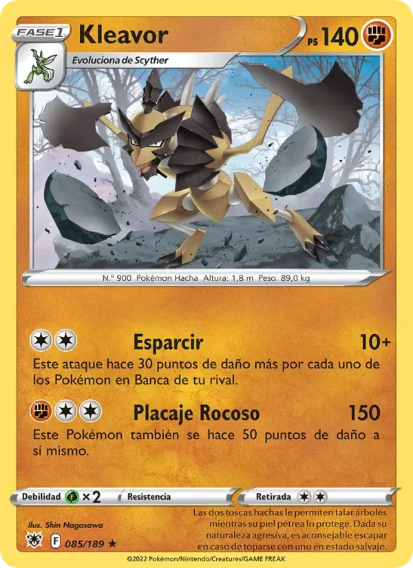 Kleavor — Resplandor Astral 85 Spanish Pokémon card