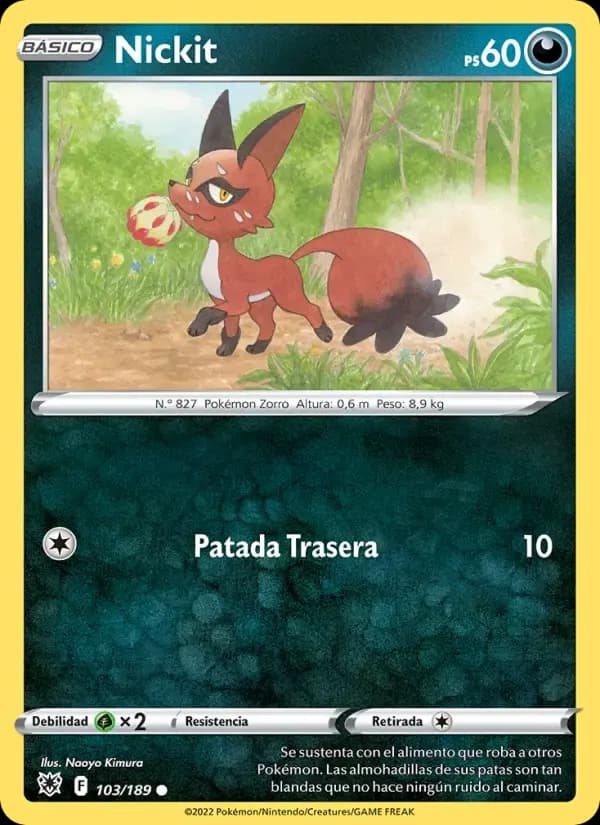 Nickit — Resplandor Astral 103 Spanish Pokémon card