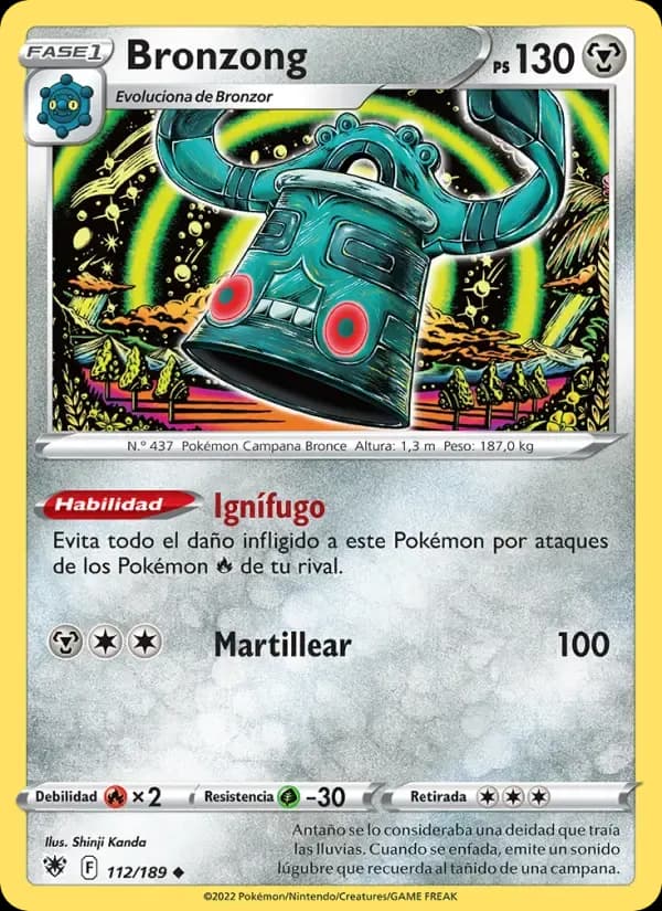 Bronzong — Resplandor Astral 112 Spanish Pokémon card