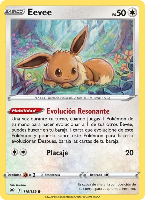 Eevee — Resplandor Astral 119 Spanish Pokémon card