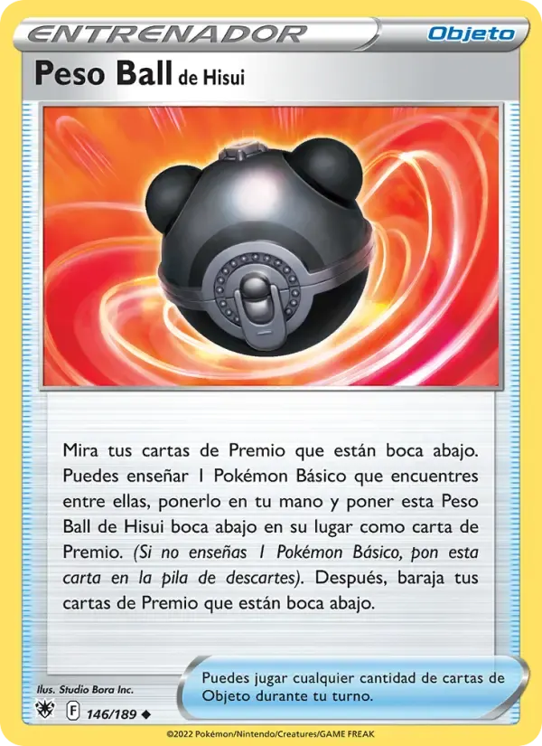 Peso Ball de Hisui — Resplandor Astral 146 Spanish Pokémon card