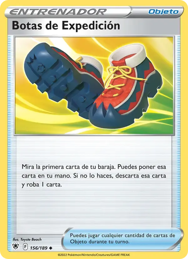 Botas de Expedición — Resplandor Astral 156 Spanish Pokémon card