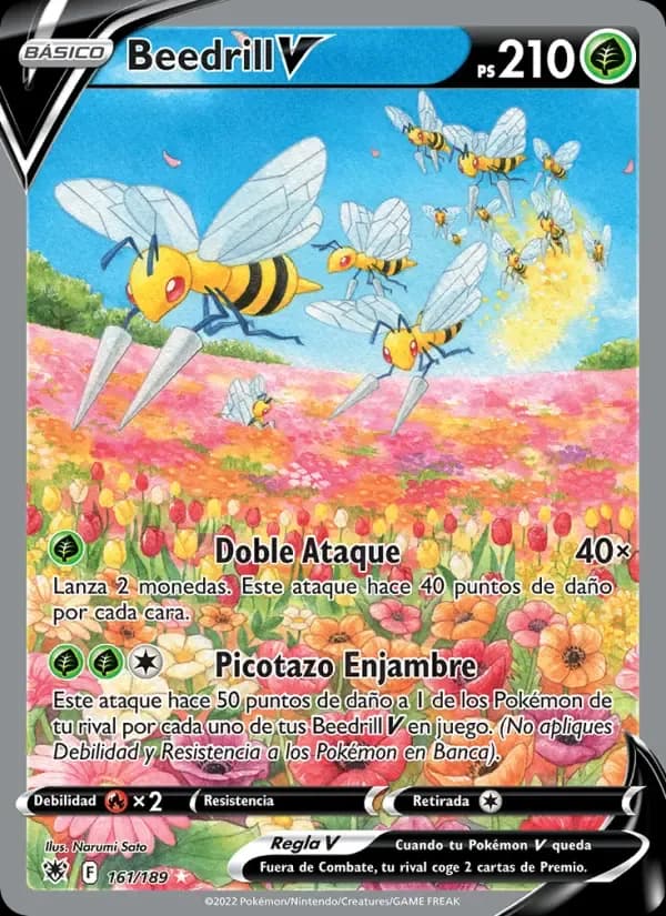 Beedrill V — Resplandor Astral 161 Spanish Pokémon card