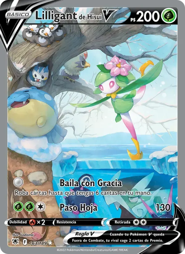 Lilligant de Hisui V — Resplandor Astral 163 Spanish Pokémon card