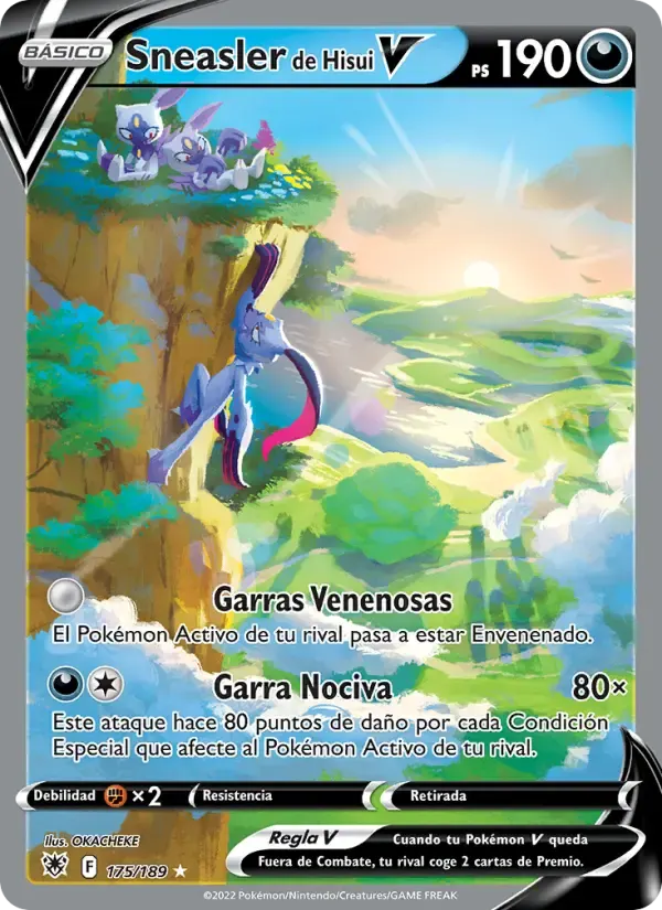 Sneasler de Hisui V — Resplandor Astral 175 Spanish Pokémon card