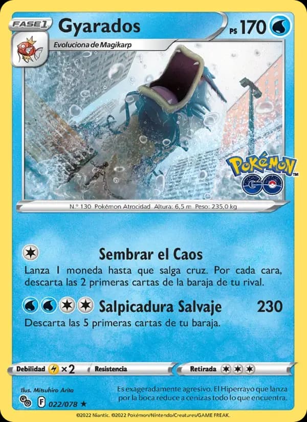 Gyarados — Pokémon GO 22 Spanish Pokémon card