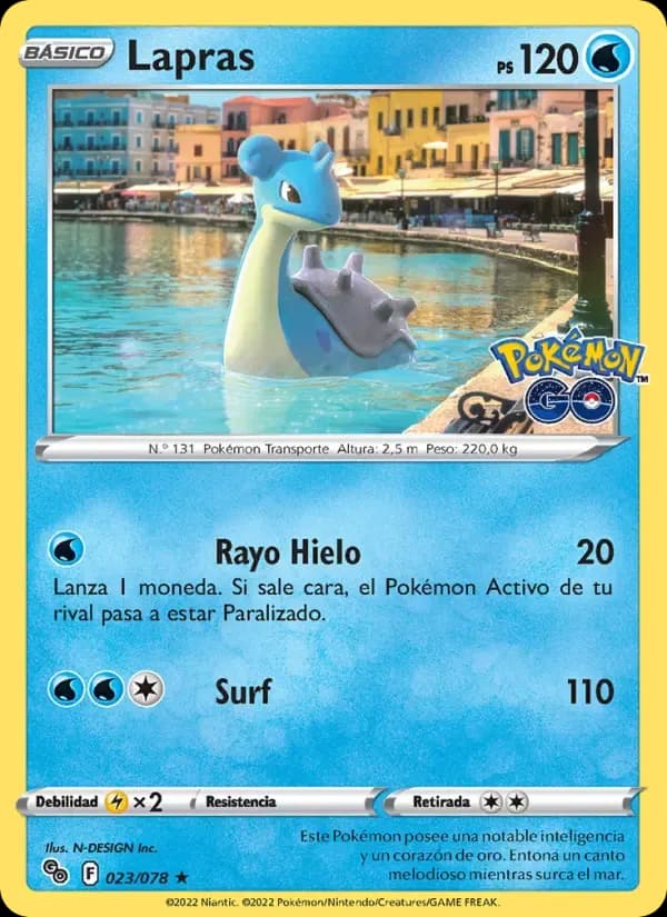 Lapras — Pokémon GO 23 Spanish Pokémon card