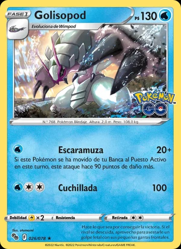 Golisopod — Pokémon GO 26 Spanish Pokémon card