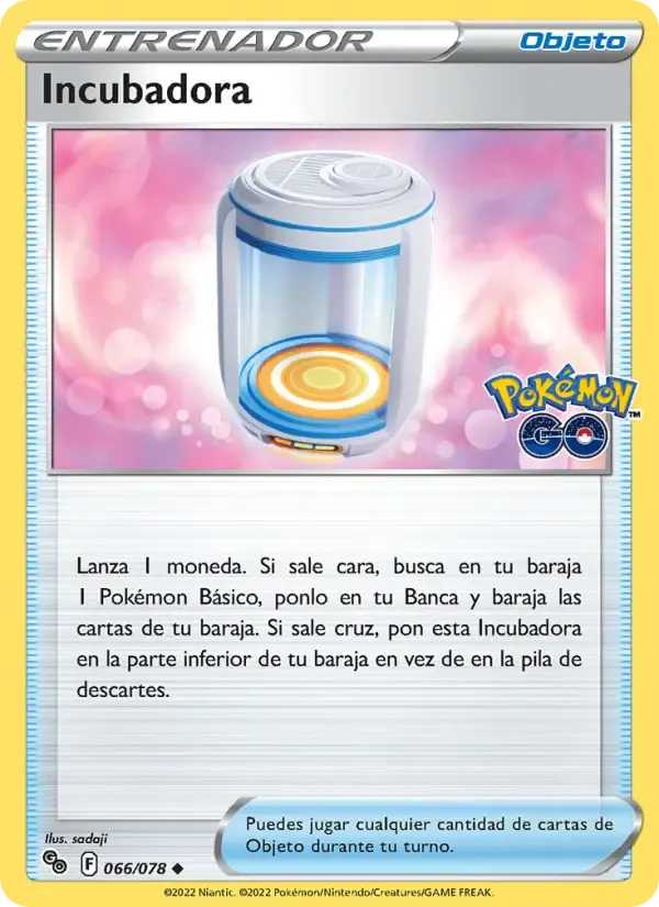 Incubadora — Pokémon GO 66 Spanish Pokémon card