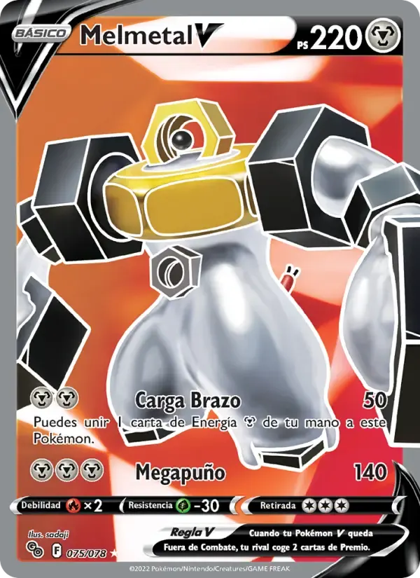 Melmetal V — Pokémon GO 75 Spanish Pokémon card