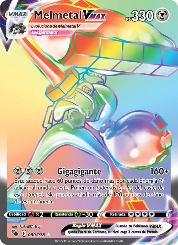 Melmetal VMAX — Pokémon GO 80 Spanish Pokémon card