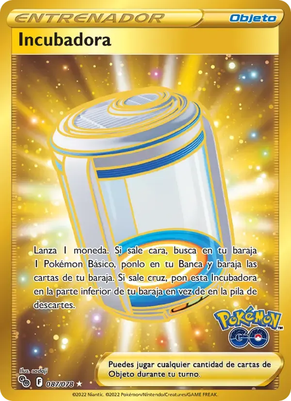 Incubadora — Pokémon GO 87 Spanish Pokémon card