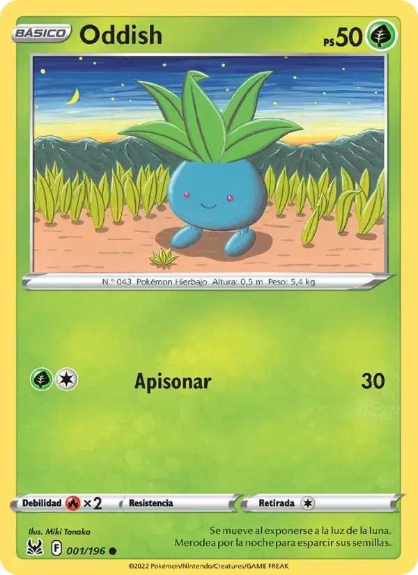 Oddish — Origen Perdido 1 Spanish Pokémon card