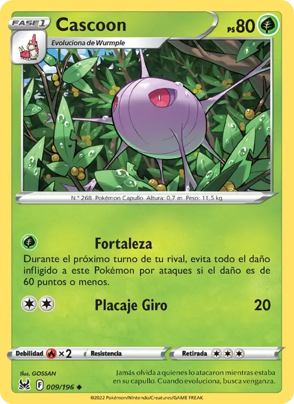 Cascoon — Origen Perdido 9 Spanish Pokémon card