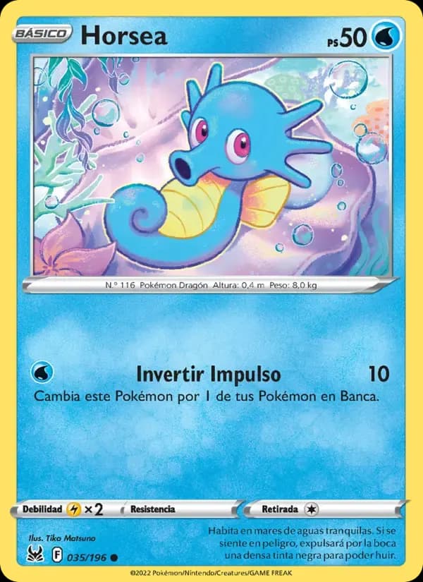 Horsea — Origen Perdido 35 Spanish Pokémon card