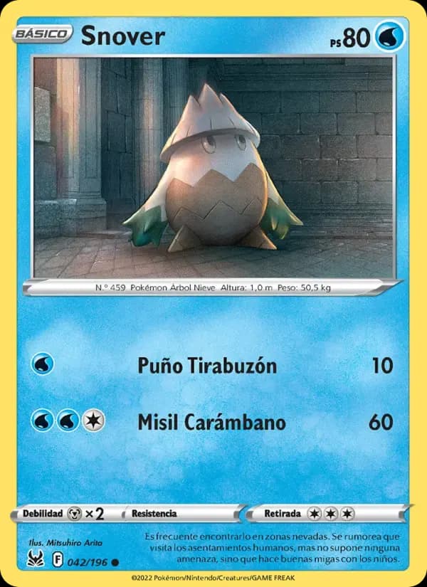 Snover — Origen Perdido 42 Spanish Pokémon card