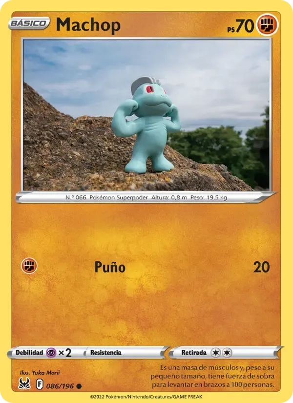 Machop — Origen Perdido 86 Spanish Pokémon card