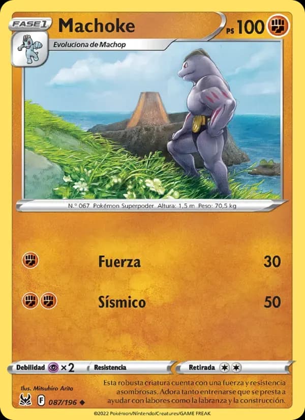 Machoke — Origen Perdido 87 Spanish Pokémon card