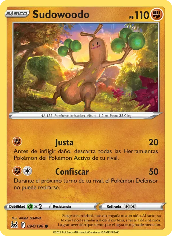 Sudowoodo — Origen Perdido 94 Spanish Pokémon card