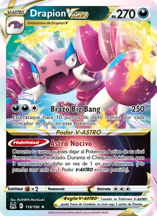 Drapion V-ASTRO — Origen Perdido 119 Spanish Pokémon card